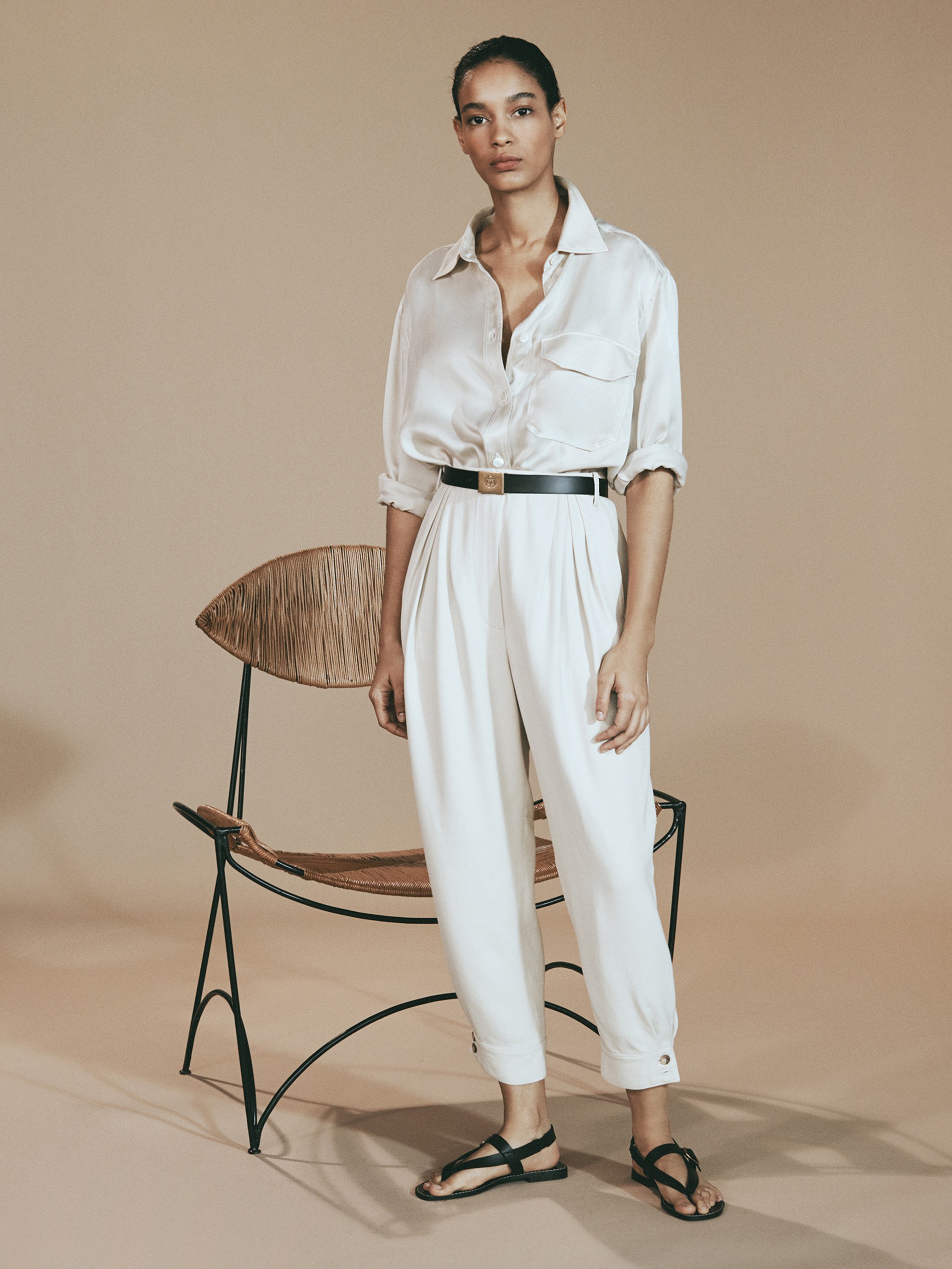 PANTALONI IN TWILL CON PINCES LIMITED EDITION